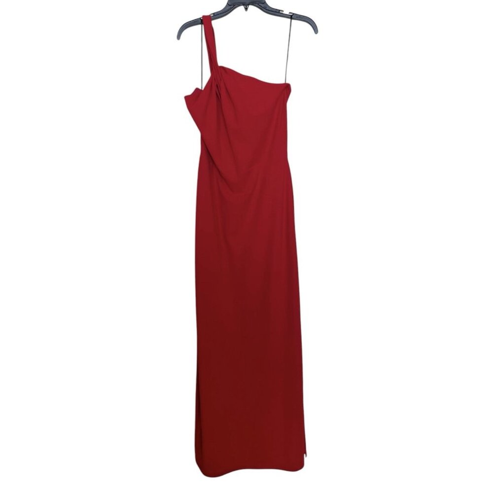 Bebe Dress Womens Size 8 Long Halter‎ Neck Keyhole Side Slit